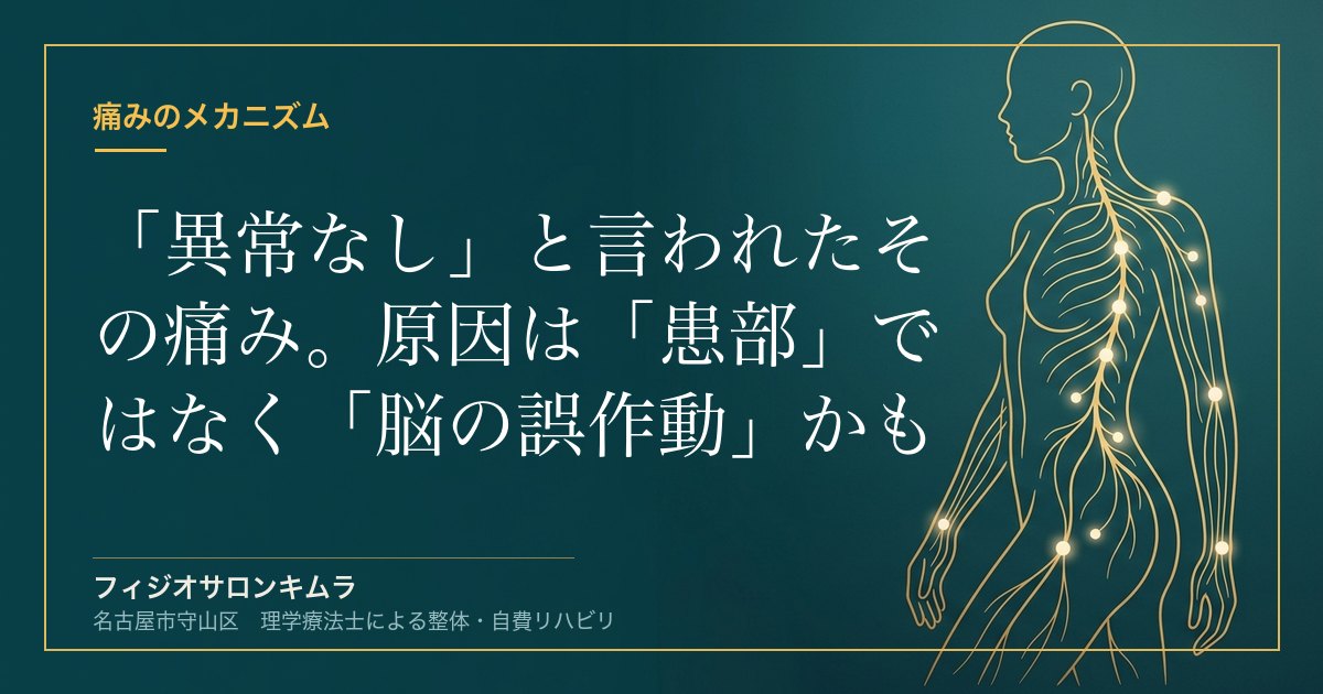 「異常なし」と言われたその痛み。原因は「患部」ではなく「脳の誤作動」かもしれません