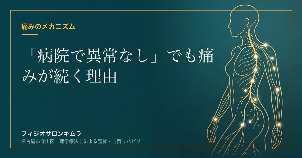 「病院で異常なし」でも痛みが続く理由｜整体で大切な“問診力”とは？